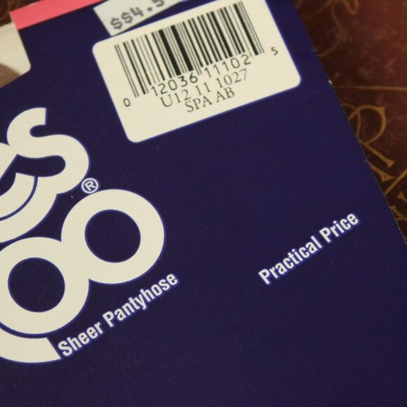 Vintage 1980s 1990s Pantyhose, New NOS Hanes Too, Control Top Sandalfoot Size AB - Picture 4 of 10